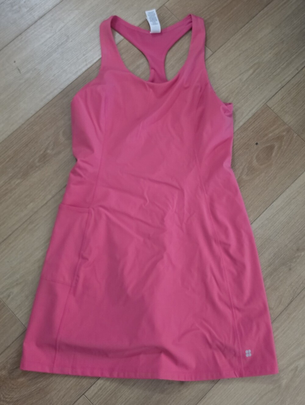 Sweaty Betty Power Workout Dress in the vibrant Dahlia Pink Large
